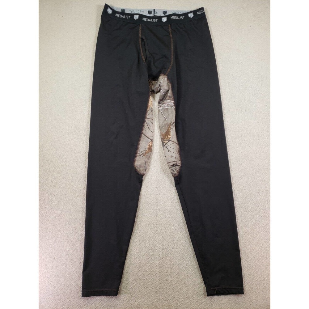 Medalist Pants Womens XL Black Compression Leggings Mid Rise Stretch Running
